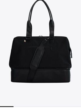 BEIS Black Travel Tote with Removable Strap